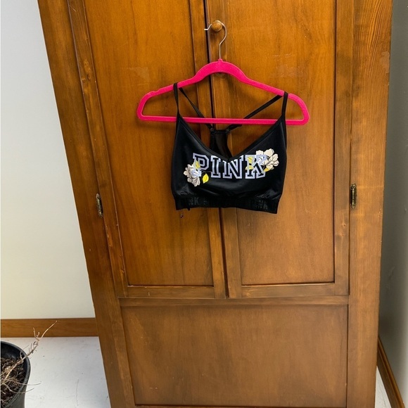 PINK Active sports bra MED no pads adjustable racer back crop top - Picture 3 of 5